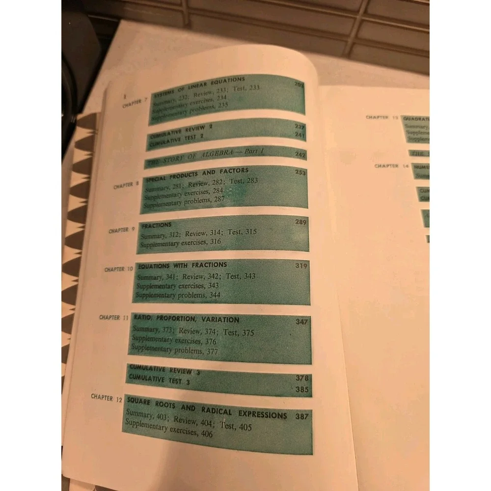 Vintage 1955 Algebra Course 1 Textbook Fehr Carnahan Beberman D.C. Heath